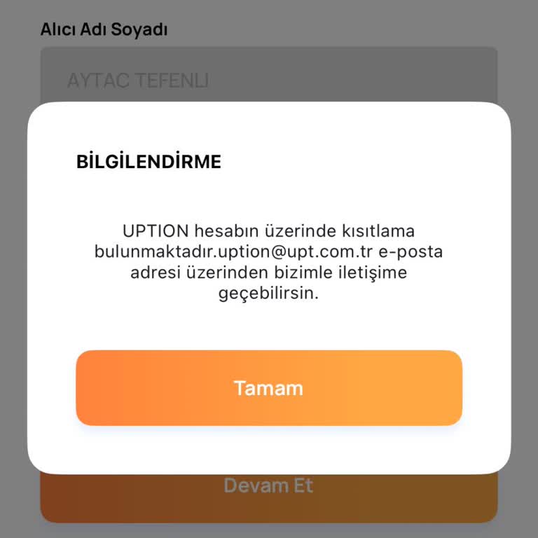 Uption Hesabım Açıklama Olmadan Bloke, 5.300 TL’ye Erişemiyorum