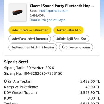 5.499 TL'lik Xiaomi Sound Party 50W Yerine 2.200 TL'lik Sound Outdoor 30W Gönderildi