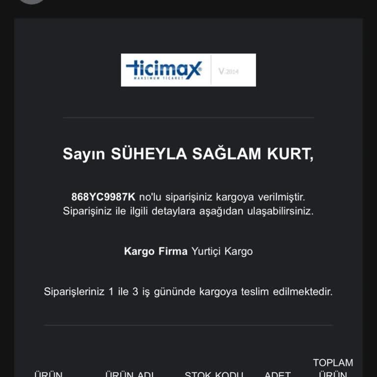 Teslim Edilmeyen Siparişim Ve Yanıltıcı Kargo Bildirimi