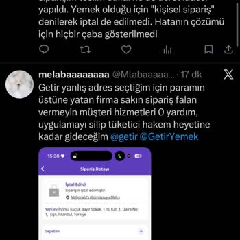 Adres Hatası Nedeniyle Sipariş Teslim Edilemedi Ve Ücret İadesi Yapılmadı