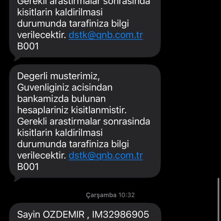 150 Bin TL'lik Hesabım Açıklama Alınamadan Kısıtlandı