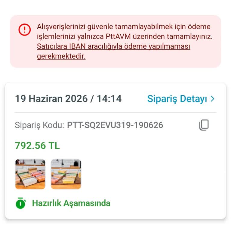 Hazırlık Aşamasında Kalan Sipariş İçin Satıcıdan Cevap Bekleniyor