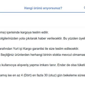 Sipariş Gönderilmedi Ve İade İşlemi Gerçekleşmedi