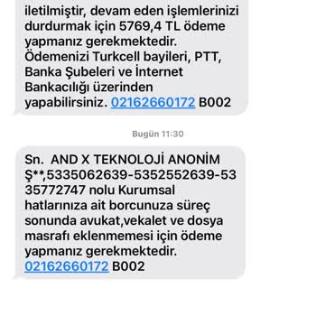 Kapanmış Hattım İçin Sürekli Yanıltıcı Borç Mesajları