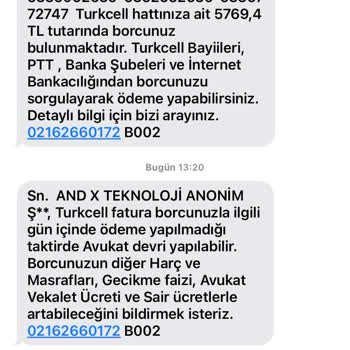 Kapanmış Hattım İçin Sürekli Yanıltıcı Borç Mesajları