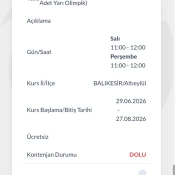 Kayıt Sistemi Anında Dolu Uyarısı Mağduriyet
