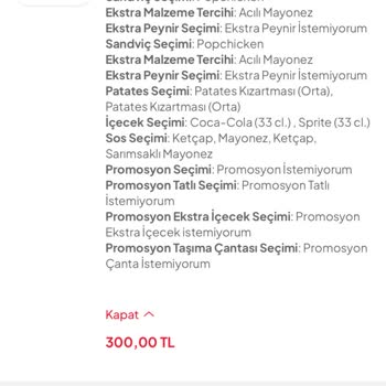 Alerjisi Olan Müşterinin Turşulu Hamburger Hatası Ve 300 TL İadesi Gecikiyor