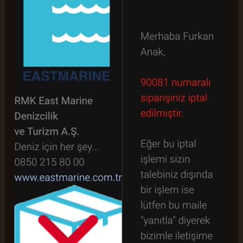 İzin Dışı Sipariş İptali Ve Açıklama Talebi