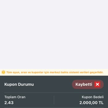 İddaa Uygulamasındaki Kale Vuruşu İstatistik Hatası Kuponum Yanlış Kaybedildi