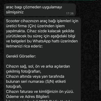 Segway Numara Değişikliği İçin 2500 TL Ücret Talebi Ve Kaba Müşteri Tavrı