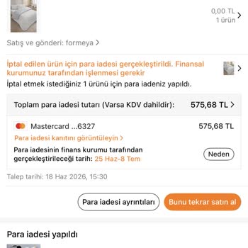Temu'dan İptal Edilen Sipariş Ücretlerinin Geciken İadesi