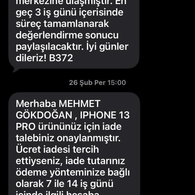 50.000 TL Taksitli İadenin Uzun Süreli Gecikmesi Ve Müşteri Hizmetleri İletişimsizliği
