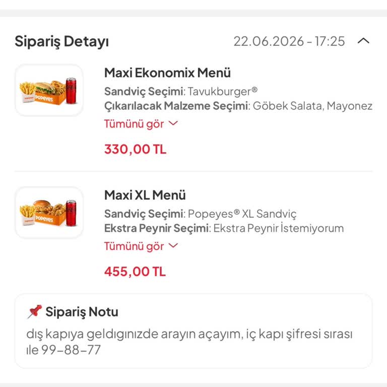 Popeyes’te Hamburger Eksik Geldi, Hızlı Çözüm Talep Ediyorum