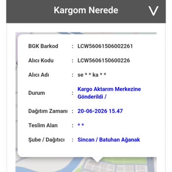 Ankara Sincan Şubesinde Teslim Edilmemiş Kargo Ve İade Süreci
