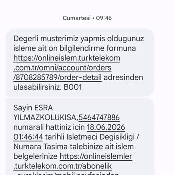 Numara Taşıma Gecikmesi Ve Hattımın Aktif Olmaması Nedeniyle Mağdur Oldum