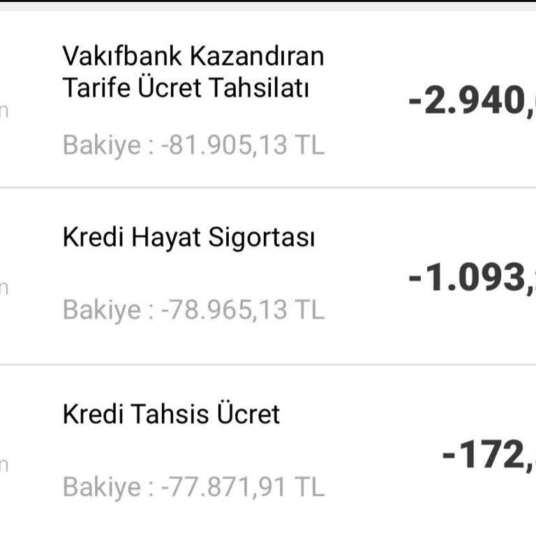 VakıfBank Onaysız Kazandıran Tarife Kesintisi 2.940 TL İadesi Talebi