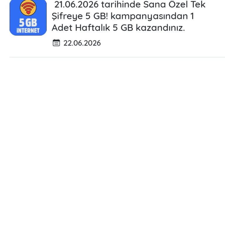 Kazandırio Uygulamasında Kazandığım 5 GB İnternet Paketi Hattıma Yüklenmedi