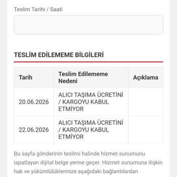 Yanıltıcı Teslimat Notu Ve Şubeye Gitme Zorunluluğu