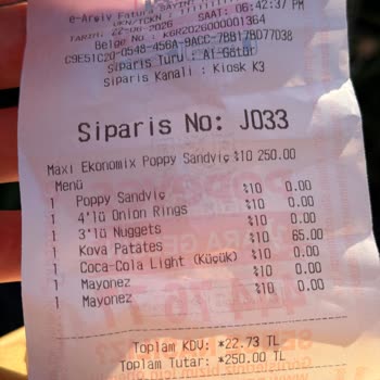 Popeyes'te Kova Boy Patates Yerine Küçük Patates Verilmesi Ve Ücret İadesi Talebi