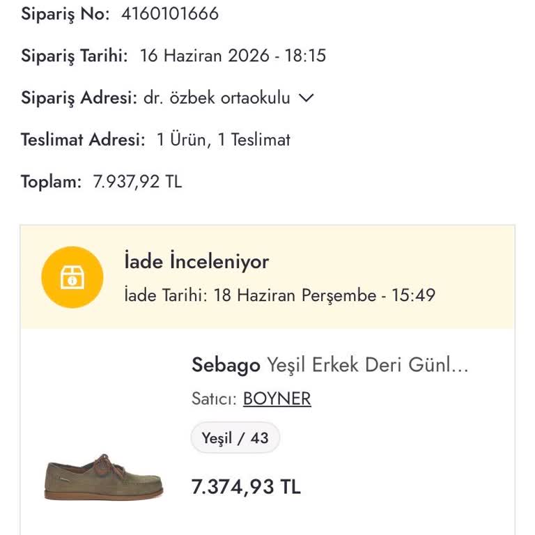 Yanlış Ürün Ve Fatura Gönderimi Sonrası Uzayan İade Süreci