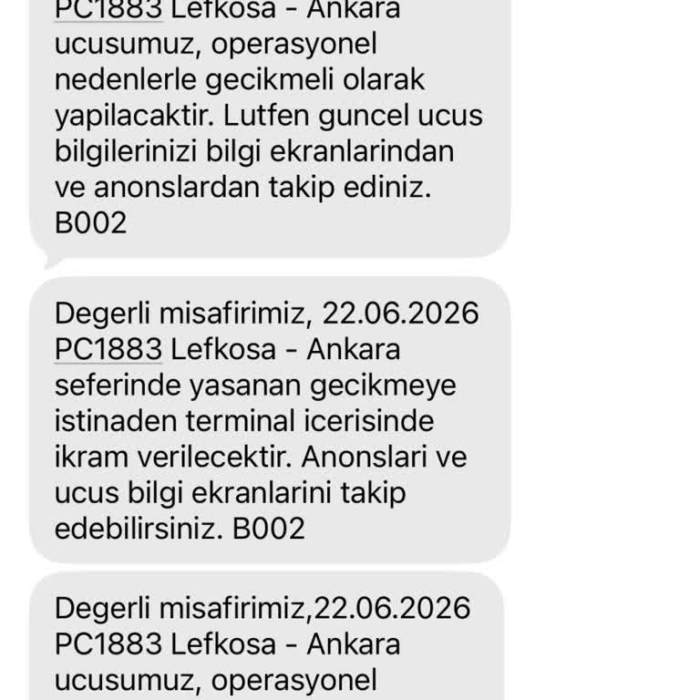Pegasus Uçuşunun 5 Saat 50 Dakika Gecikmesinde Bilgi Ve İkram Eksikliği
