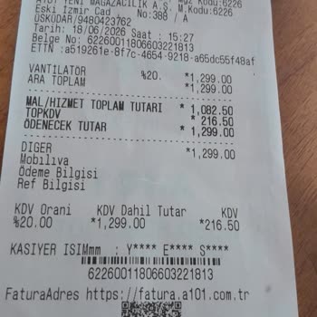 A101 Şubesinde Kırık Fan İade Reddi