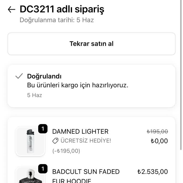 Damned Cult'tan Ürün Gelmedi Ve İletişim Yok