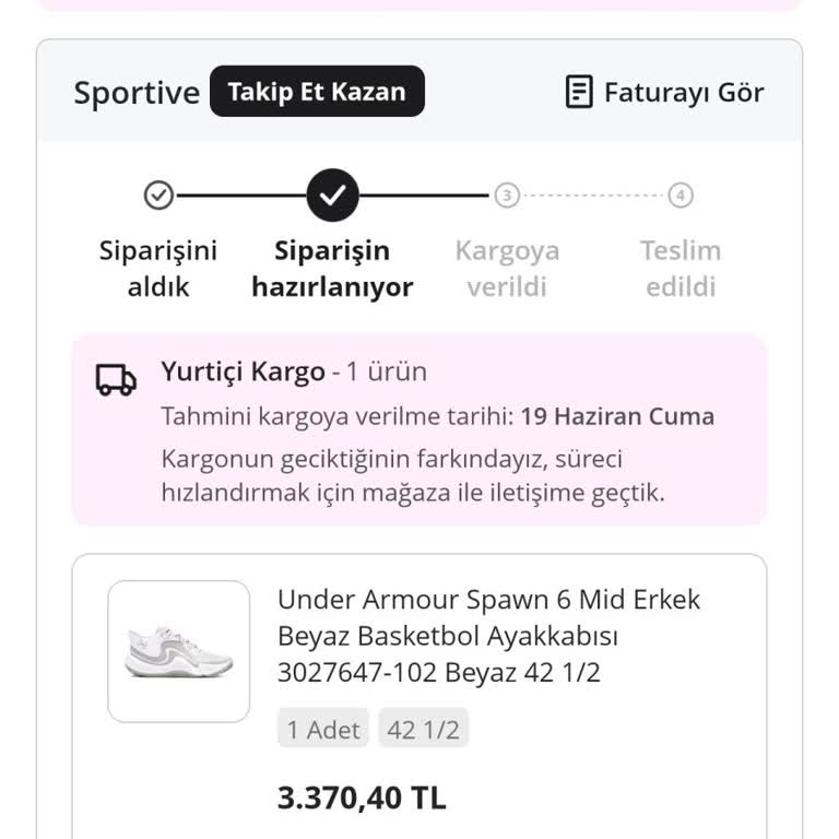 Sportive Satıcısının Siparişleri Asla Kargoya Verilmedi