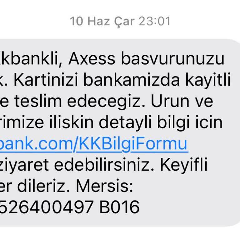 Akbank Axess Kredi Kartı Yeni Gönderilmedi Ve İletişim Kurulmadı