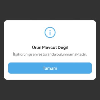 Big King Menü Kuponunda Ürün Mevcut Değil Hatası
