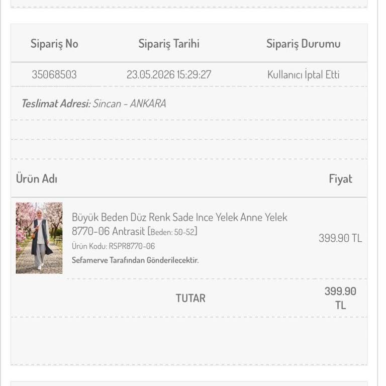 İade Edilen 400 TL Kredi Kartıma Yansımıyor