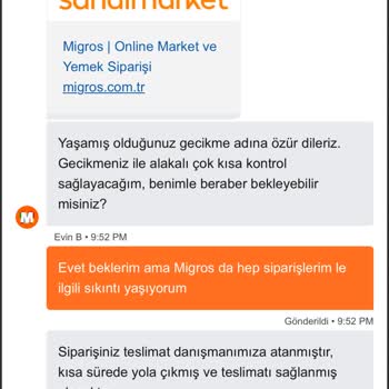 Teslimat Saati Aşımı Ve Müşteri Hizmetlerinden Yanıt Yok
