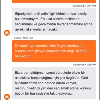 Teslimat Saati Aşımı Ve Müşteri Hizmetlerinden Yanıt Yok