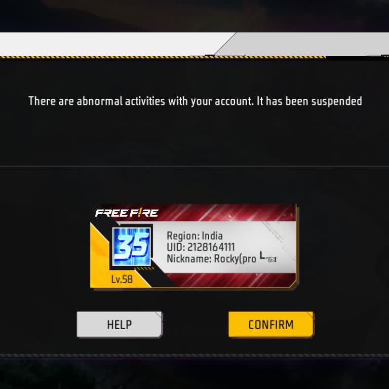 My Free Fire Account UID 2128164111 Was Banned 4 Years Ago While Logging In