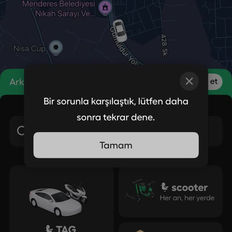Martı Tag'ta Sürücü Arama Hatası Ve Müşteri Hizmetlerinden Yanıt Yok