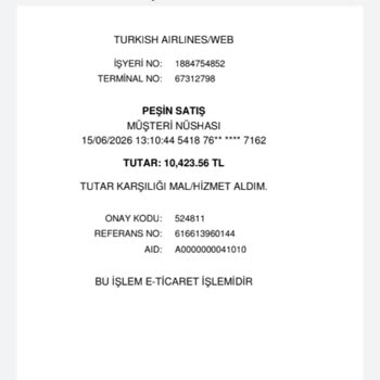 Bilet Oluşmamasına Rağmen Çekilen 10.423 TL’nin İadesi İçin THY Ve Tommy Bank’tan Hızlı Çözüm