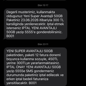 Ek Paketin Yanıltıcı Yenilenmesi Ve Haksız Ücret Tahsilatı