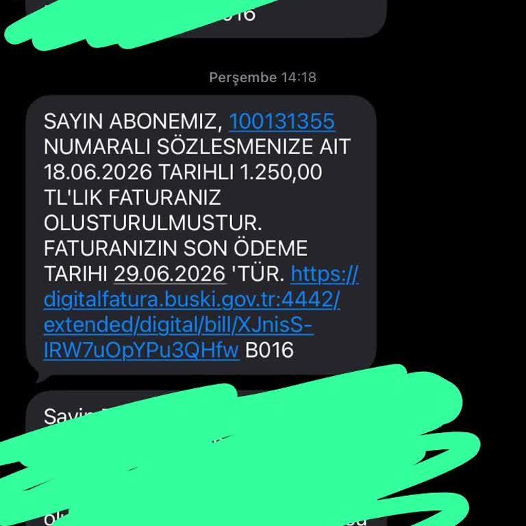 Su Faturasındaki Gerçek Olmayan 1.250 TL Tutarı İçin Hatalı Fatura Ve İletişimsizlik