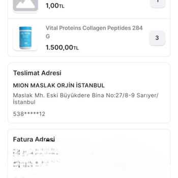 Stokta Olmasına Rağmen Vital Kolajen Siparişim Açıklama Olmadan İptal Edildi