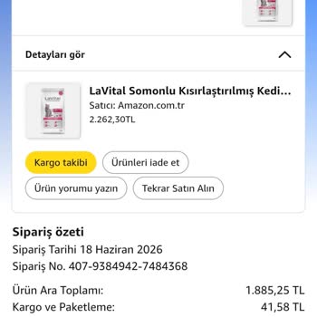 Amazon’da Kedi Maması Siparişinde Ürün Gönderilmedi Ve İade Yapılmadı