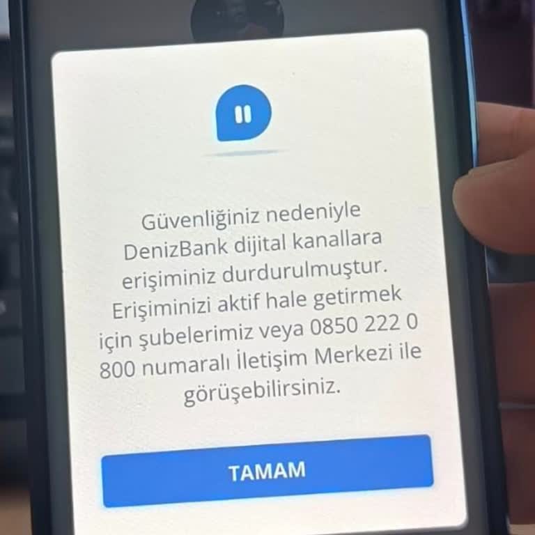 Denizbank Hesabımda 8 Bin TL Bloke Ve İnternet Bankacılığına Erişime Kapanma
