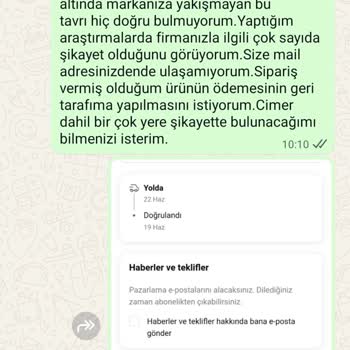 Babalar Günü Siparişinde Teslimat Gecikmesi Ve Yetersiz Açıklama