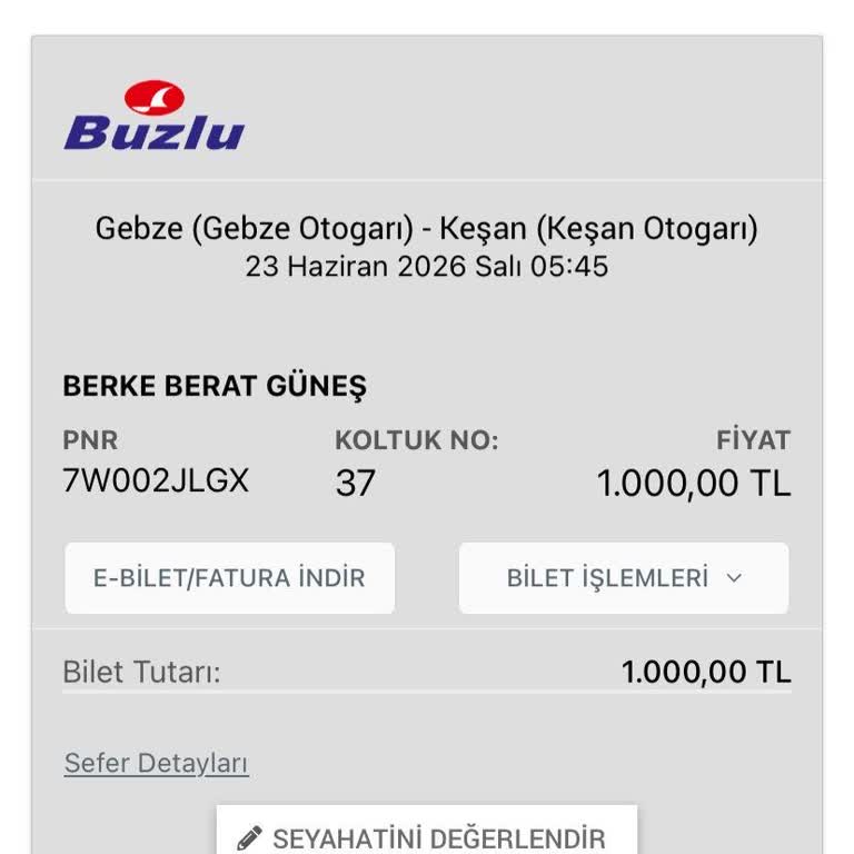 Sefer Ertelemesi Ve Bilgi Eksikliği Nedeniyle Ücret İadesi İstiyorum