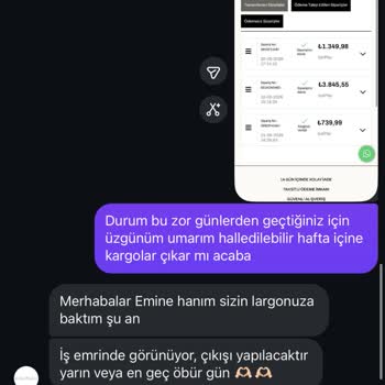 Kargo Gecikmesi Ve İade Süreci Talebi