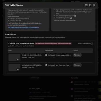 YouTube Shorts Haksız Telif Uyarıları Kanalımı Durdurdu