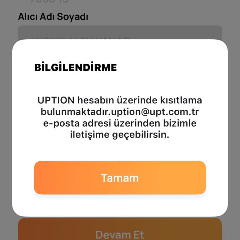 Uption Hesabım Kısıtlandı Ve 7 Bin TL Bakiyem Kullanılamıyor
