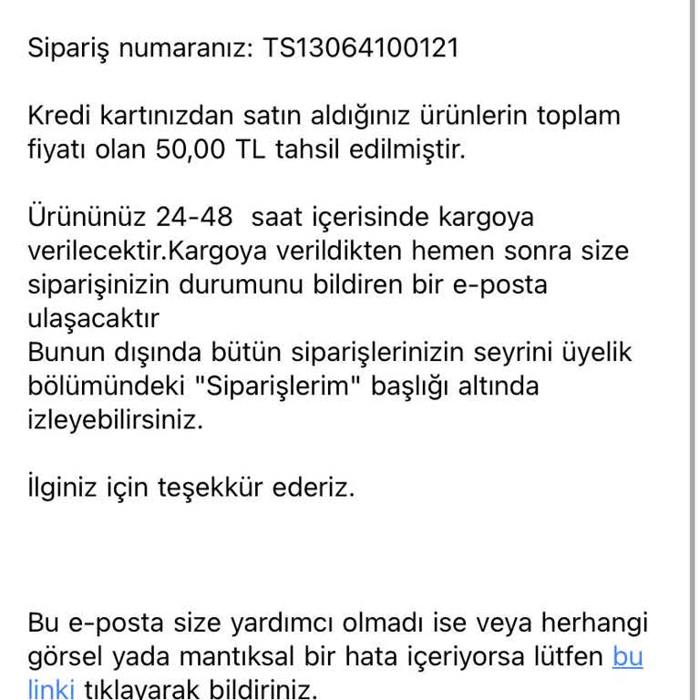 Teslim Tarihi Aşılmış, Kargo Bilgisi Sağlanmıyor