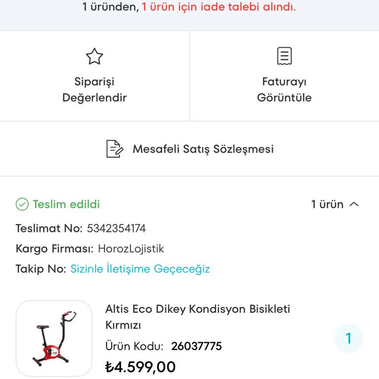Eksik Ve Deforme Ürün İçin 1,5 Aylık İade Sürecinde Gecikme