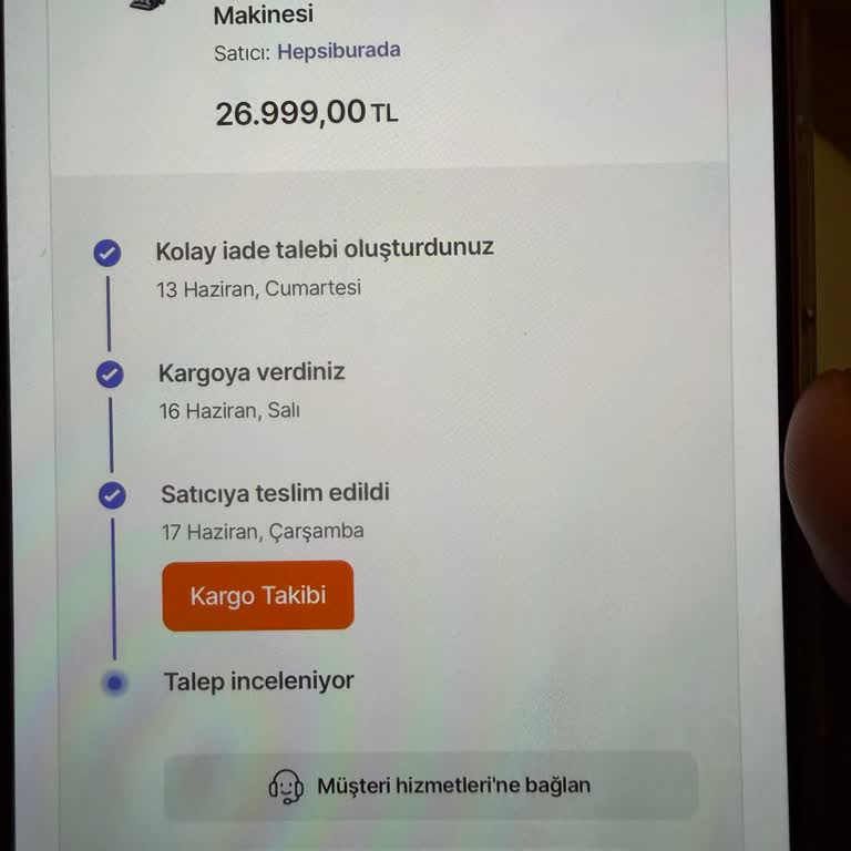 Hepsiburada’da Bozuk Ürün İçin Servis Raporu Sonrası İadenin Gecikmesi
