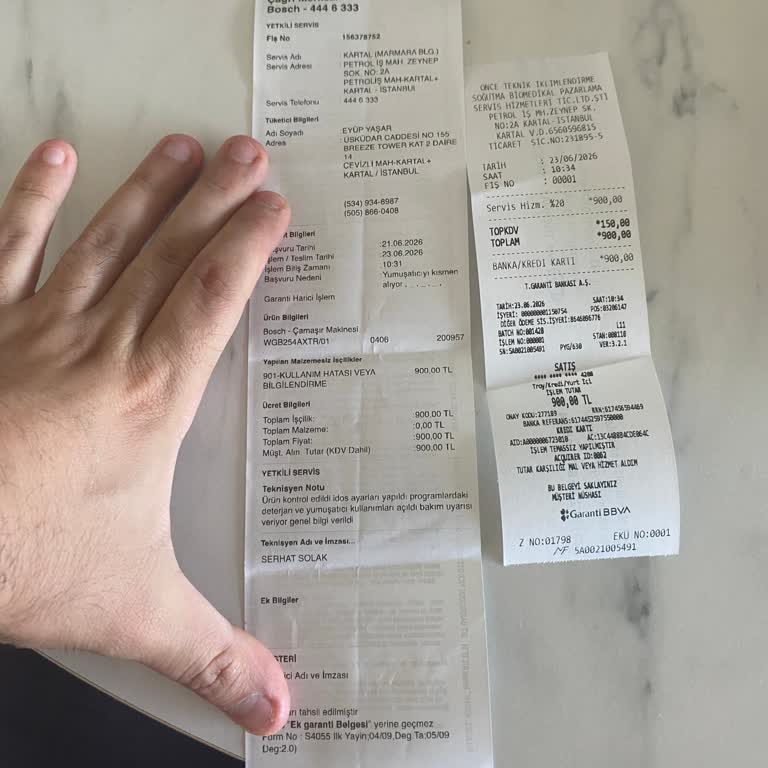 Garanti Kapsamındaki Çamaşır Makinesine Ücretli Servis Ücreti İadesi Talebi
